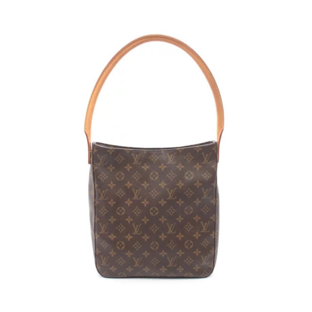 Louis Vuitton Looping Shoulder Bag Canvas Leather Monogram Brown